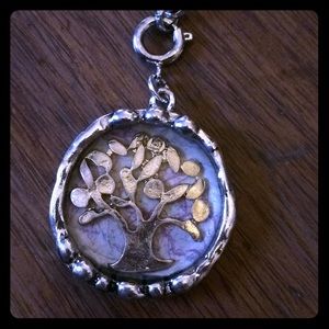 Ancient tree long pendant necklace